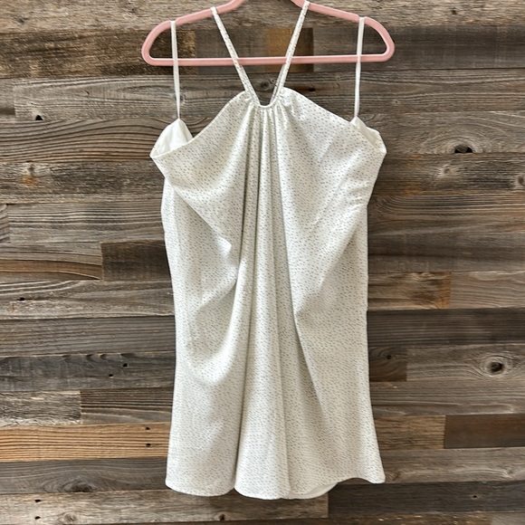 House of Harlow 1960 X Revolve Rosalin White and Black Polka Dot Halter Dress L - Picture 2 of 9